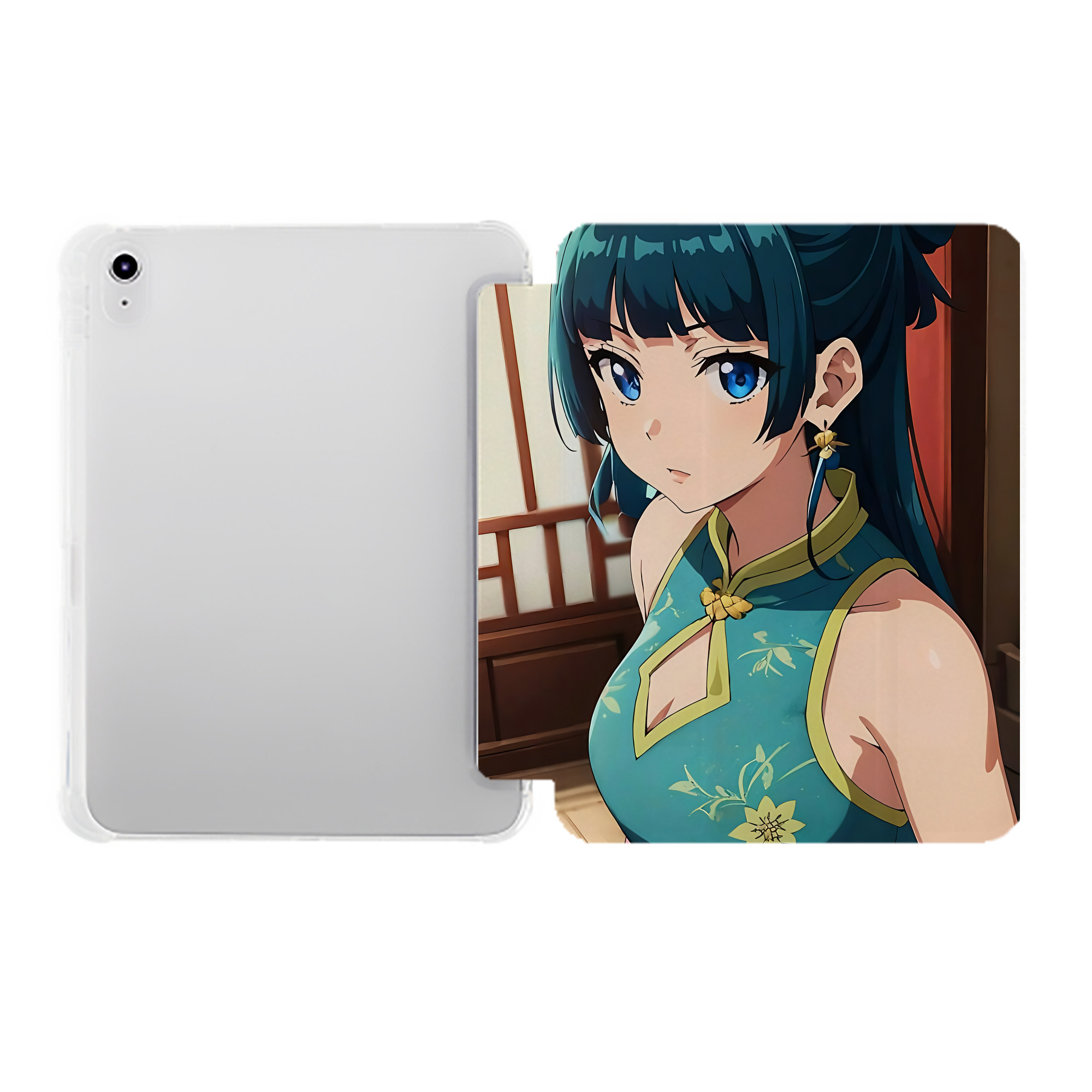 （画像用） 薬屋のひとりごと The Apothecary Diaries IPad ケース ペン収納付き 三つ折りスタンド PUレザー×シリコン 対応機種9.5/10.5/10.9インチ